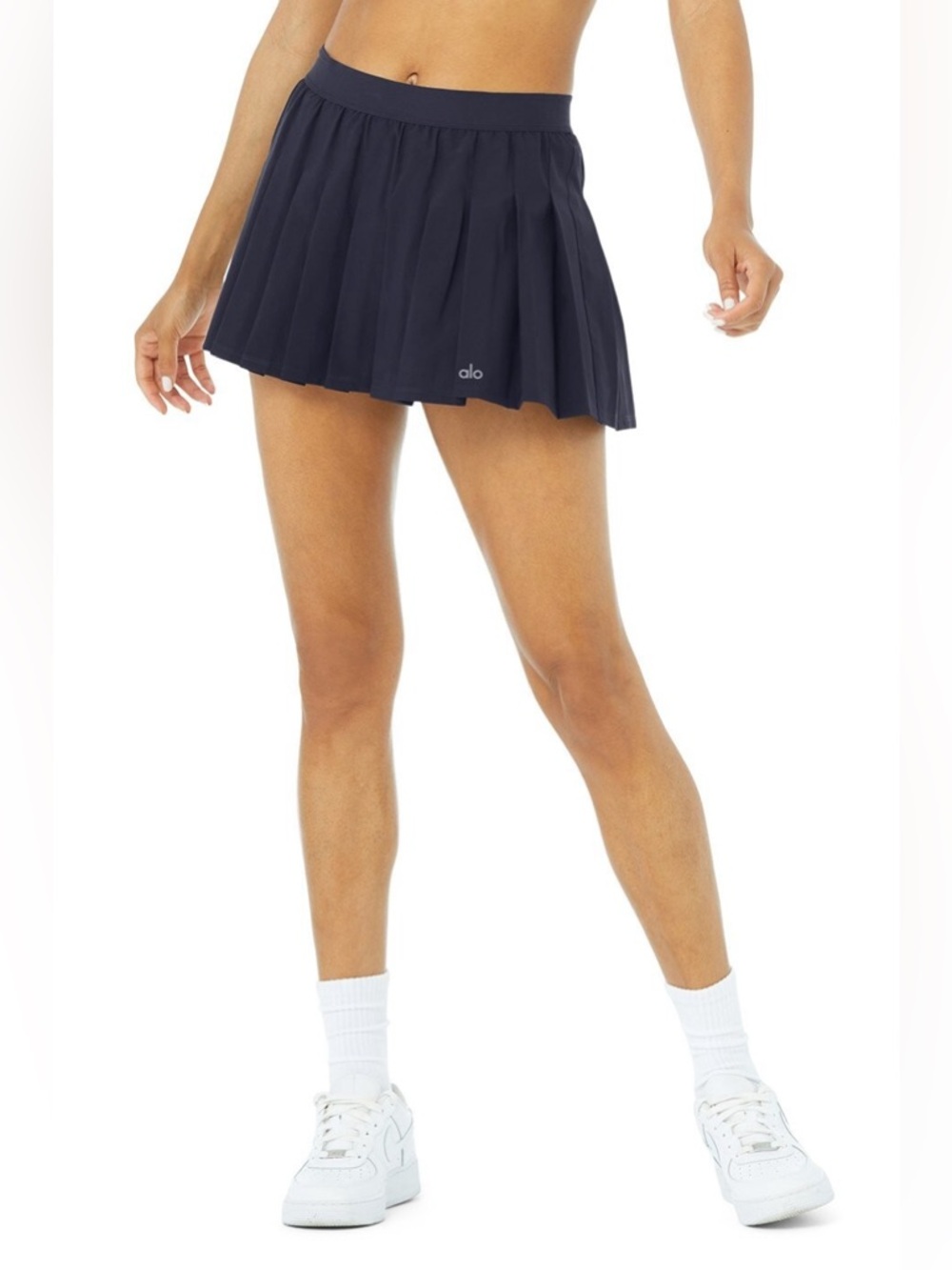 Alo Yoga Varsity Tennis Pleated Skirt in black size XS